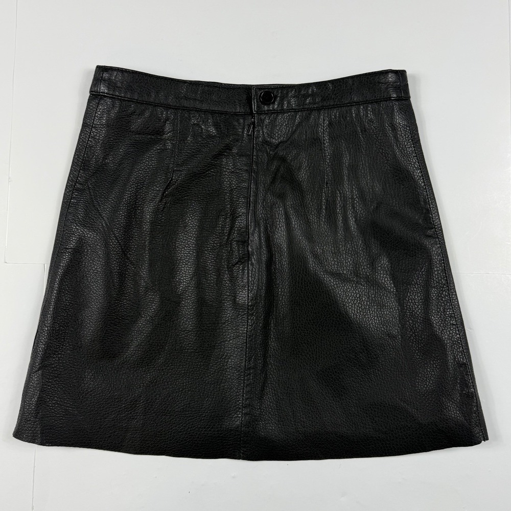 Zadig & Voltaire Jali Deluxe Lamb Leather Skirt Black 36 - Picture 2 of 4